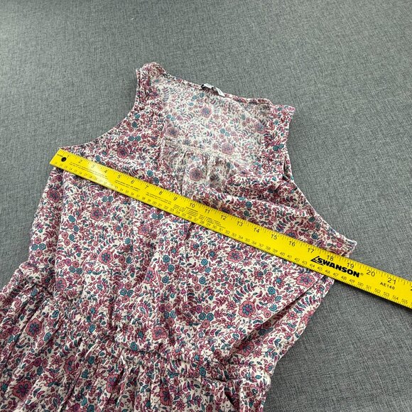 American Eagle Floral Romper Shorts Sleeveless Large Relaxed Fit Cotton &Viscose - Picture 6 of 16